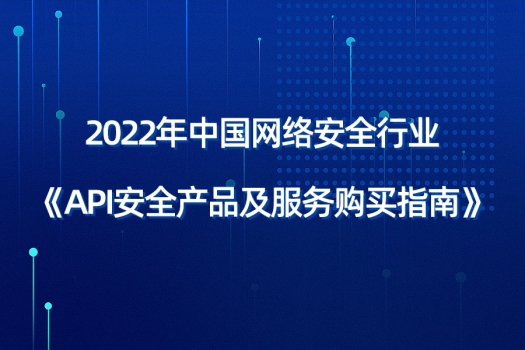 2022年中国网络安全行业《API安全产品及服务购买指南》发布
