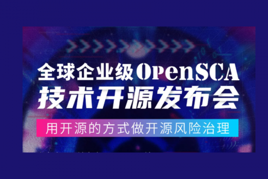 议程丨全球首款企业级OpenSCA技术开源发布会