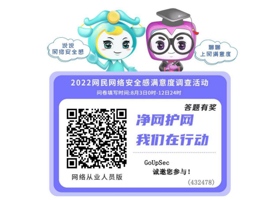 22网民网络安全感满意度调查活动今日启动 Goupsec